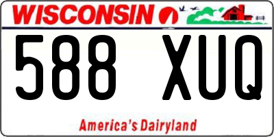 WI license plate 588XUQ