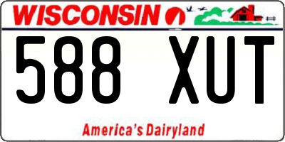 WI license plate 588XUT