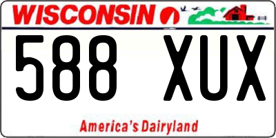 WI license plate 588XUX