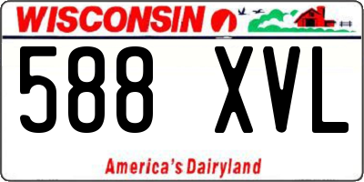 WI license plate 588XVL