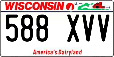 WI license plate 588XVV