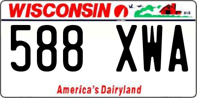 WI license plate 588XWA