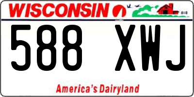 WI license plate 588XWJ