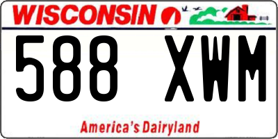 WI license plate 588XWM