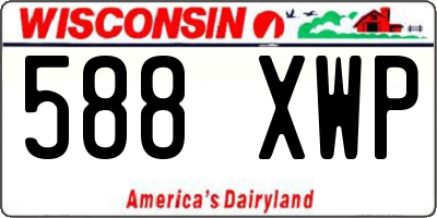 WI license plate 588XWP