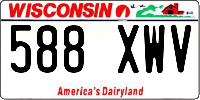 WI license plate 588XWV