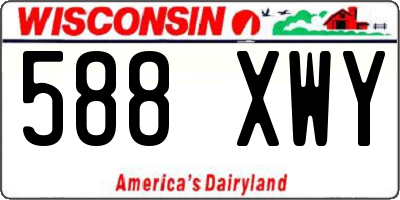 WI license plate 588XWY