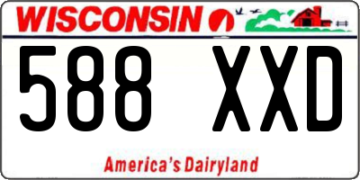 WI license plate 588XXD
