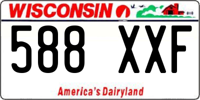 WI license plate 588XXF