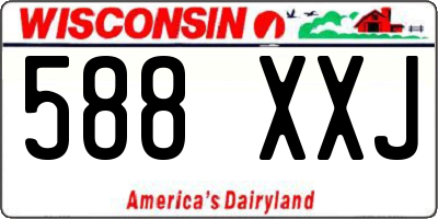 WI license plate 588XXJ