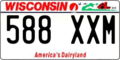 WI license plate 588XXM