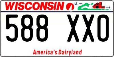 WI license plate 588XXO
