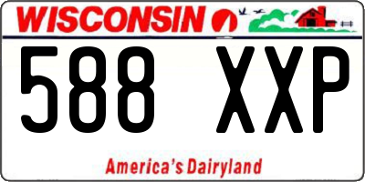 WI license plate 588XXP