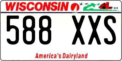 WI license plate 588XXS