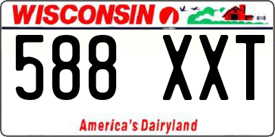 WI license plate 588XXT