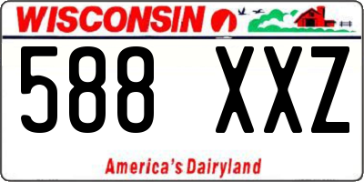 WI license plate 588XXZ