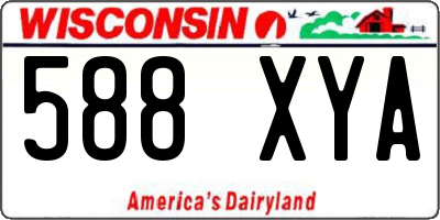 WI license plate 588XYA