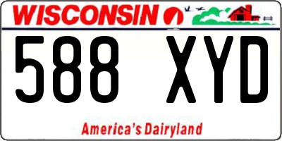WI license plate 588XYD
