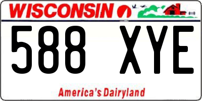 WI license plate 588XYE