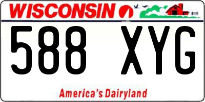WI license plate 588XYG