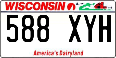 WI license plate 588XYH