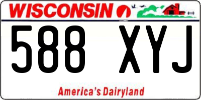 WI license plate 588XYJ