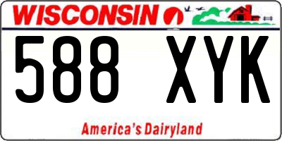 WI license plate 588XYK