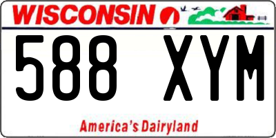 WI license plate 588XYM