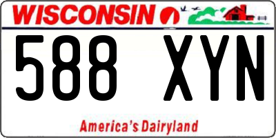 WI license plate 588XYN