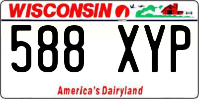 WI license plate 588XYP