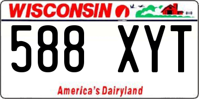 WI license plate 588XYT