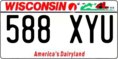 WI license plate 588XYU