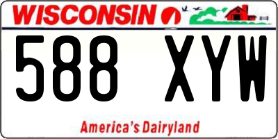 WI license plate 588XYW