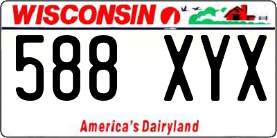 WI license plate 588XYX