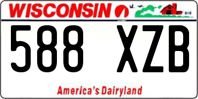 WI license plate 588XZB