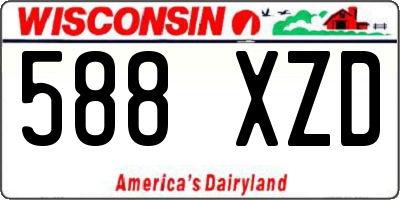 WI license plate 588XZD