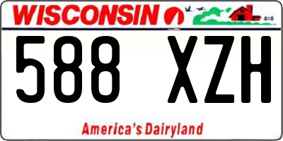 WI license plate 588XZH