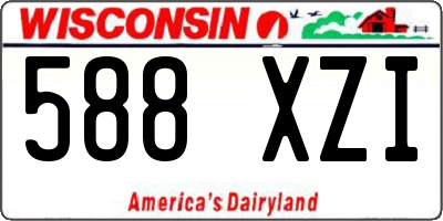 WI license plate 588XZI