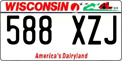 WI license plate 588XZJ