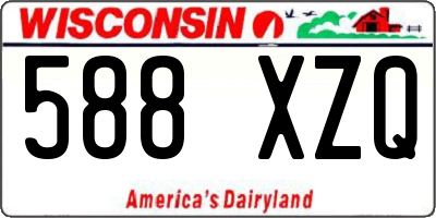 WI license plate 588XZQ