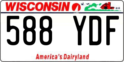 WI license plate 588YDF