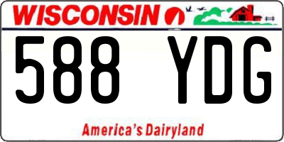 WI license plate 588YDG