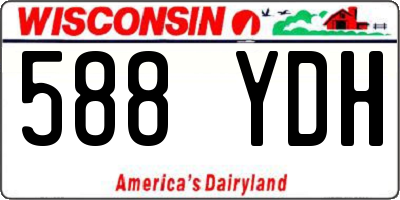WI license plate 588YDH