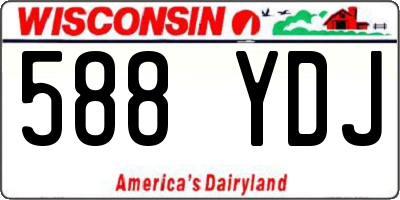 WI license plate 588YDJ