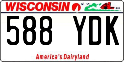 WI license plate 588YDK