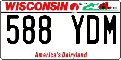 WI license plate 588YDM