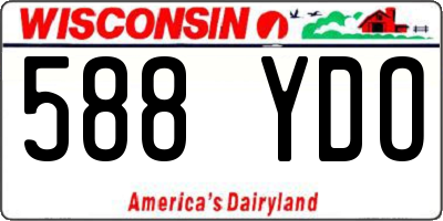 WI license plate 588YDO