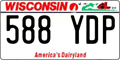WI license plate 588YDP