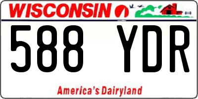 WI license plate 588YDR