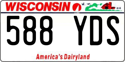 WI license plate 588YDS